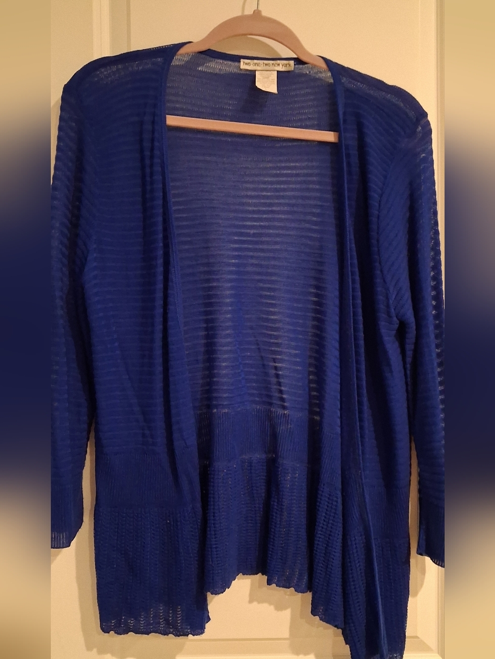 Royal Blue Open-Front Women's Cardigan by